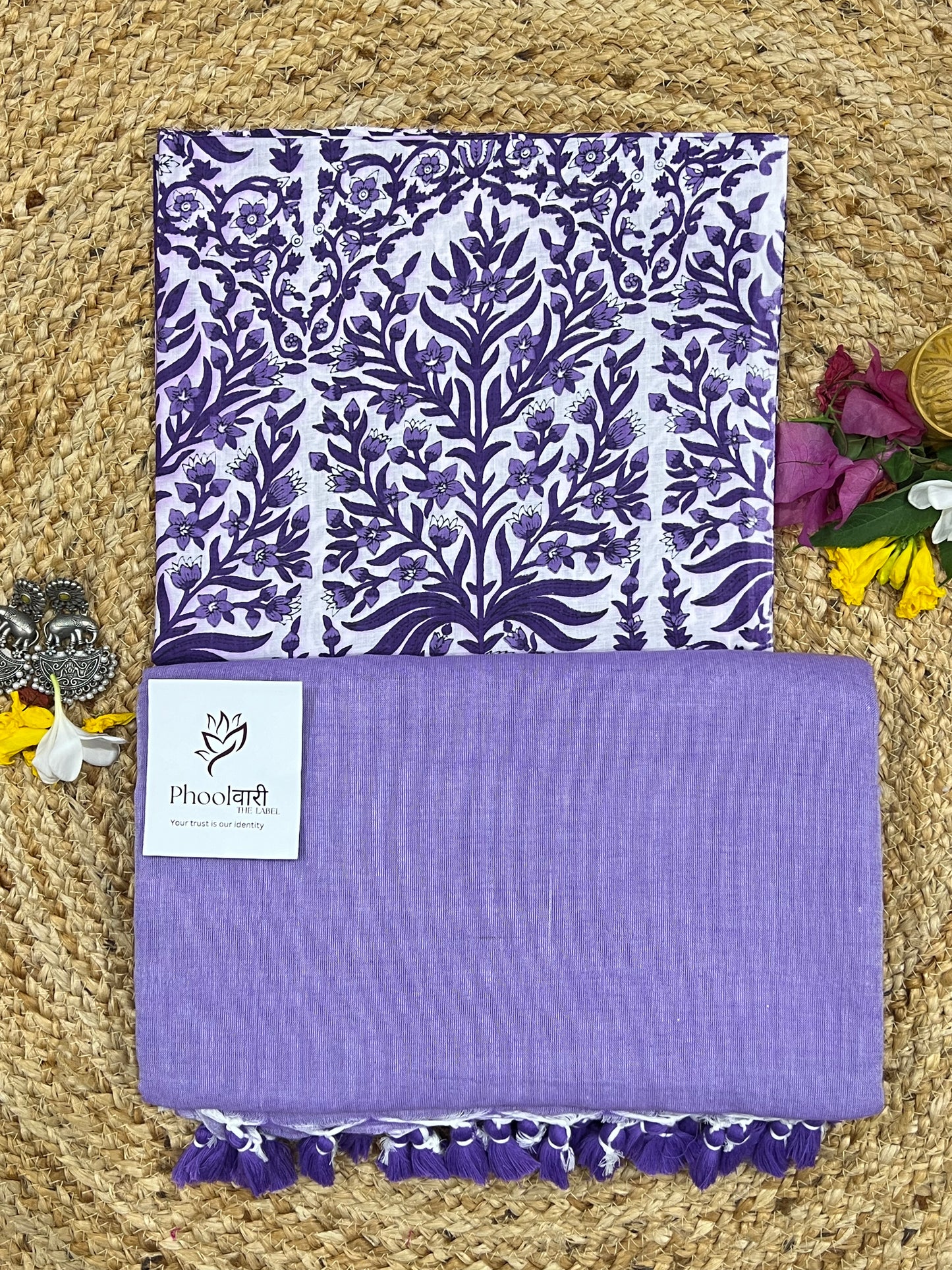 Phoolwari Lilac Handloom Saree