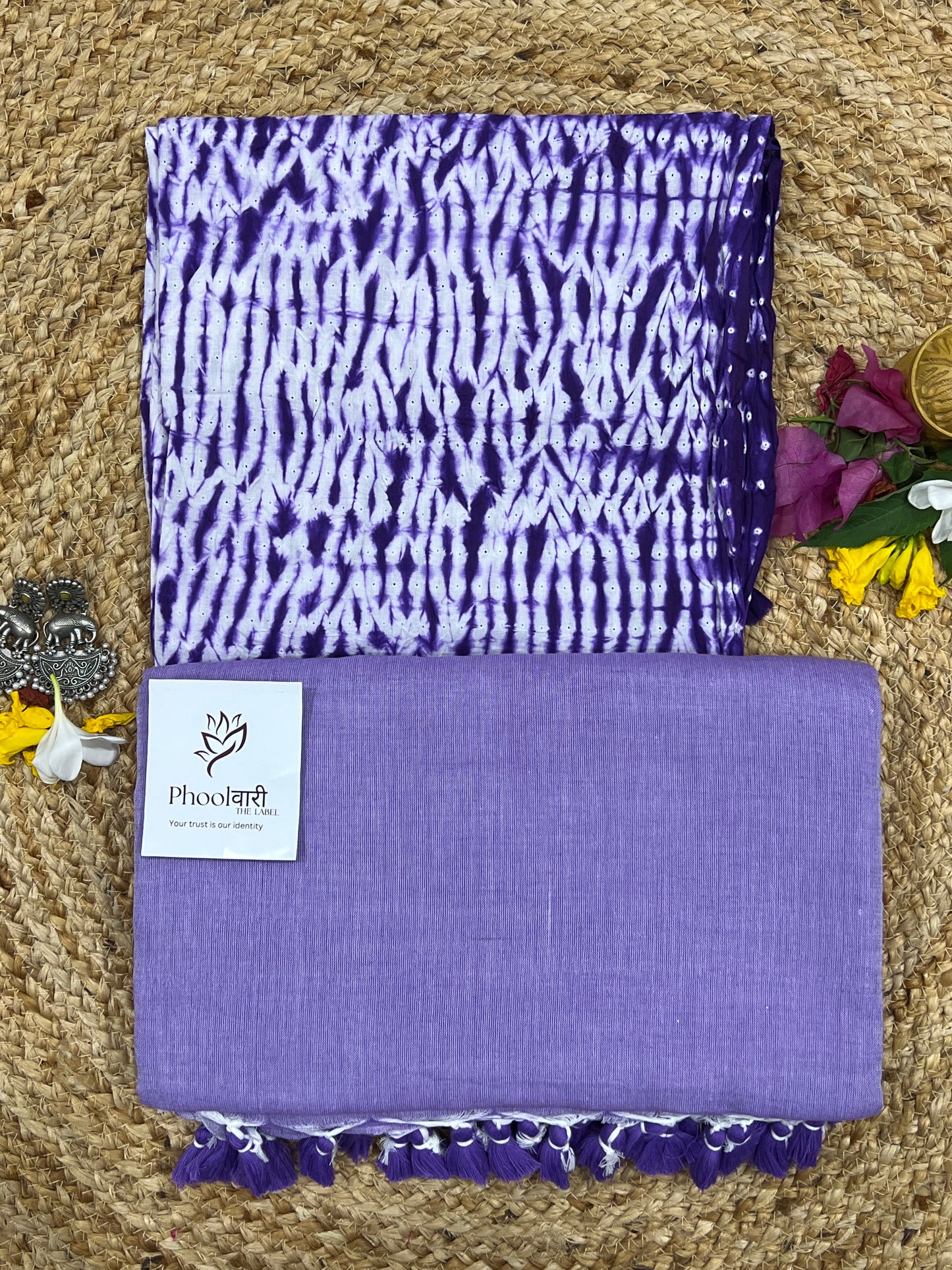 Phoolwari Lilac Handloom Saree