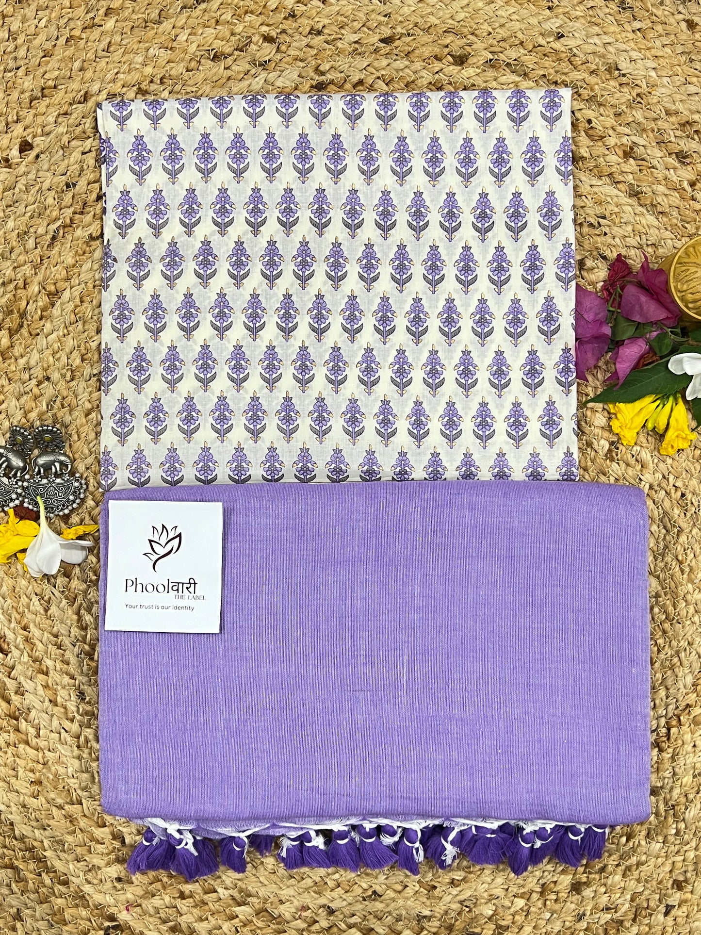 Phoolwari Lilac Handloom Saree