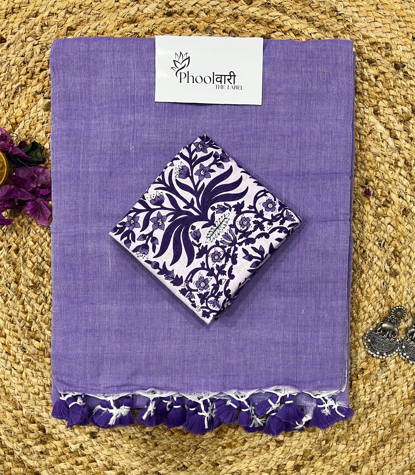 Phoolwari Lilac Handloom Saree