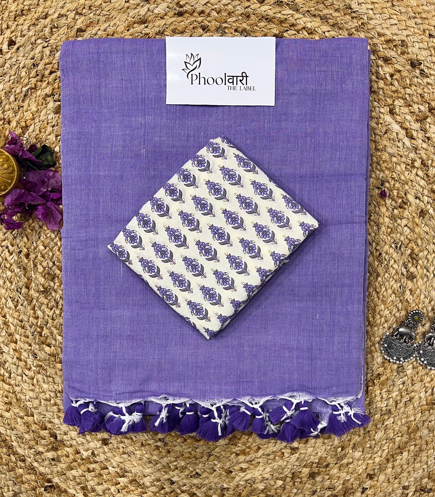 Phoolwari Lilac Handloom Saree