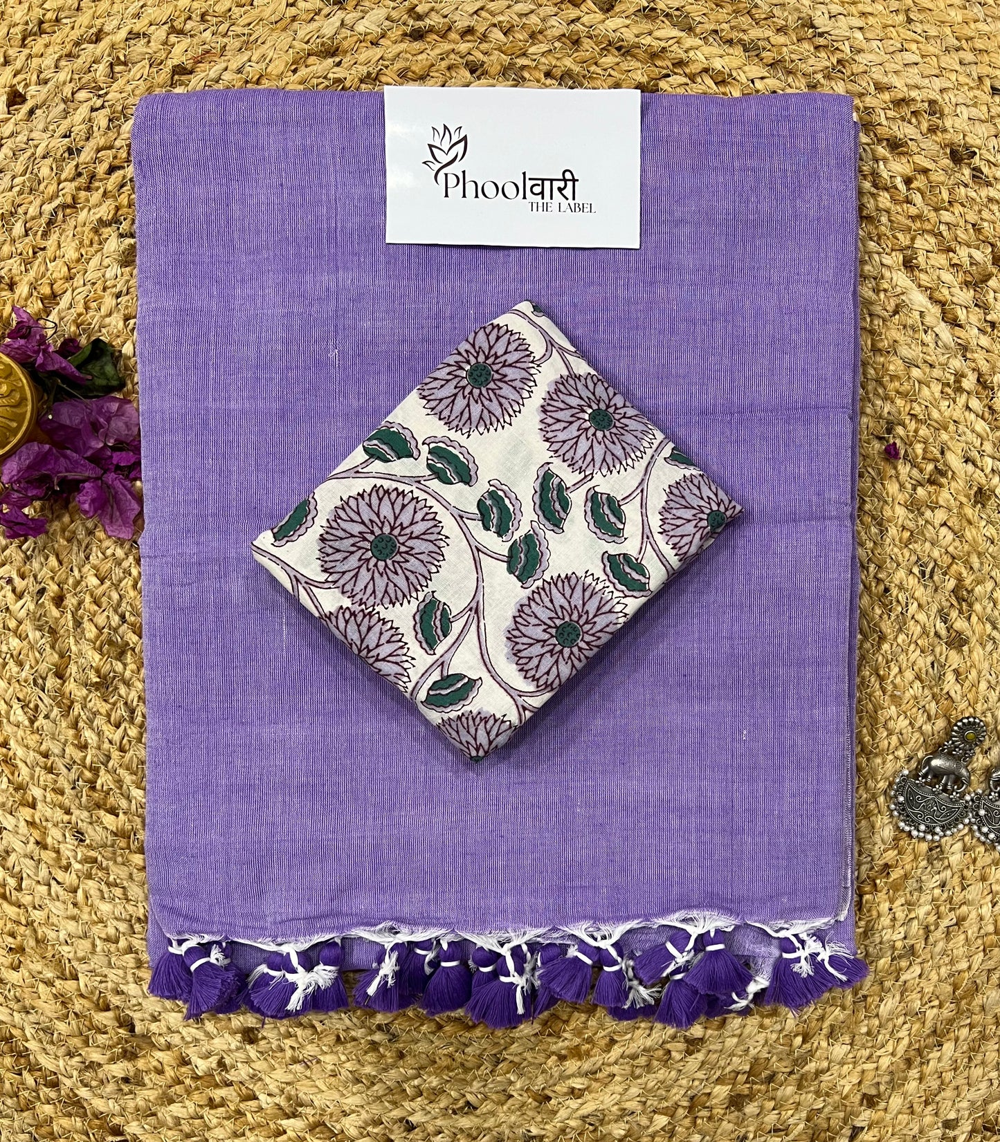 Phoolwari Lilac Handloom Saree