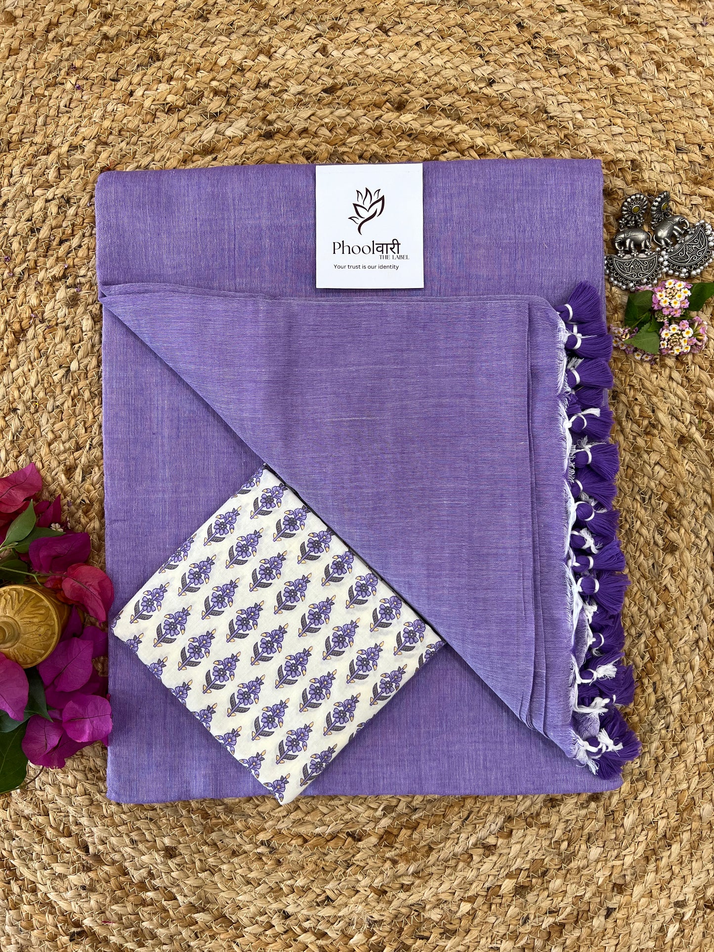 Phoolwari Lilac Handloom Saree