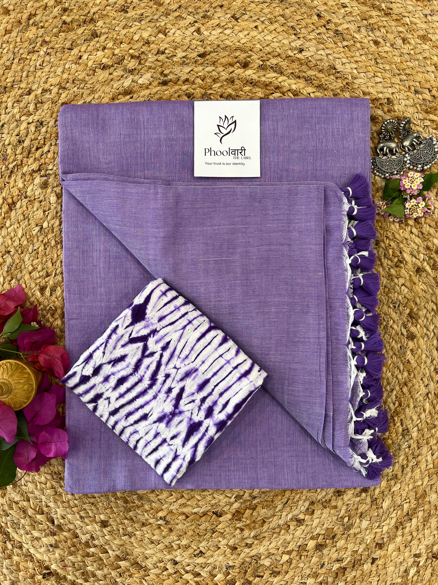 Phoolwari Lilac Handloom Saree