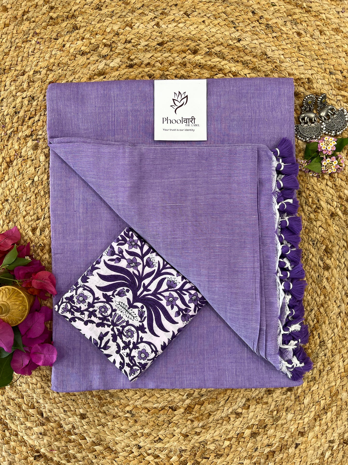 Phoolwari Lilac Handloom Saree