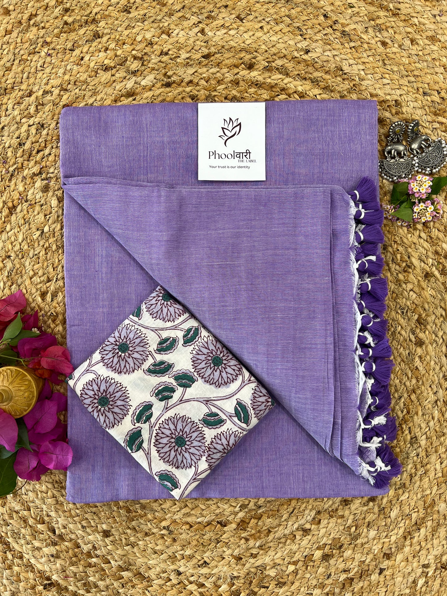 Phoolwari Lilac Handloom Saree